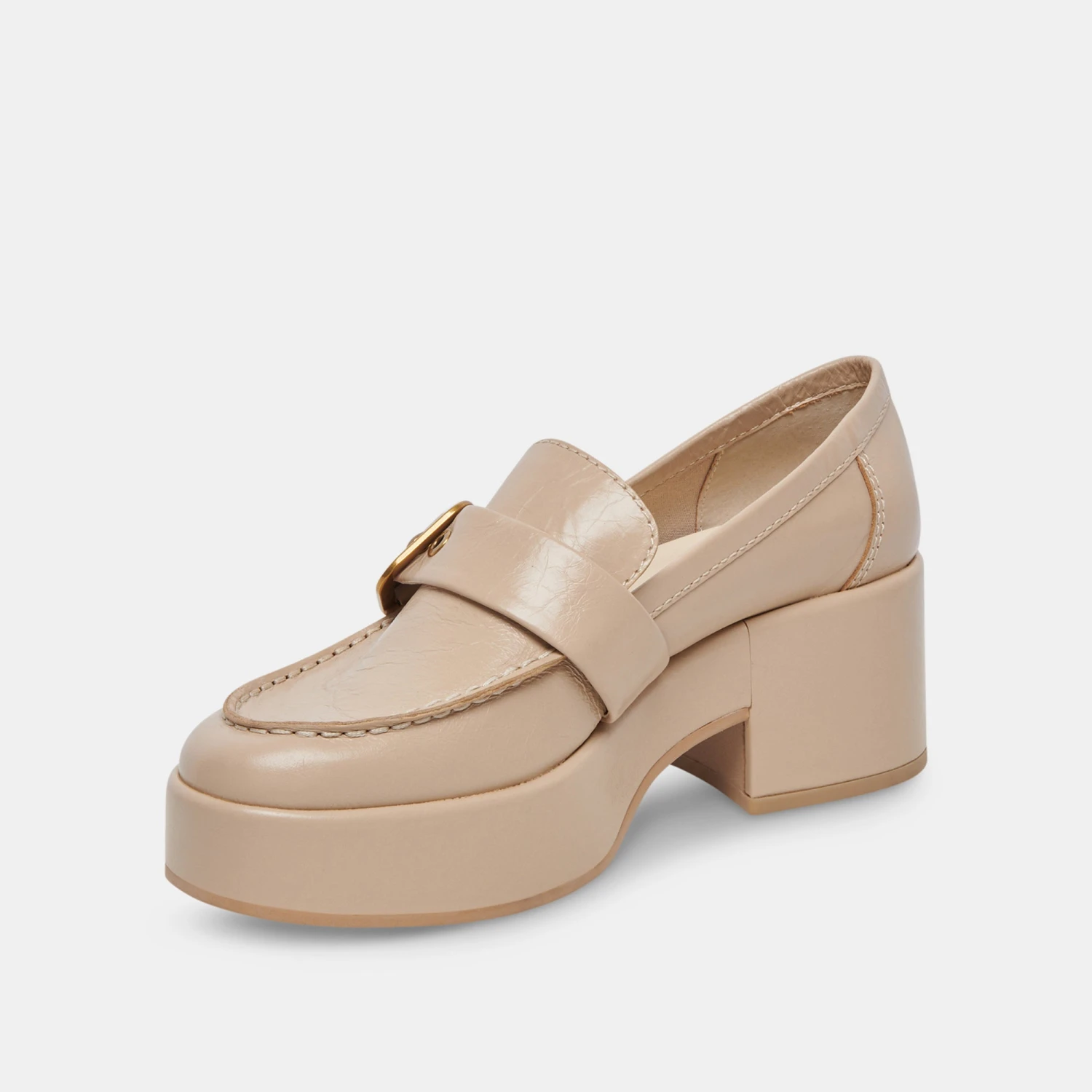 Dolce Vita YONDER LOAFERS SESAME CRINKLE PATENT - Image 4
