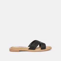 ATOMIC SANDALS BLACK RAFFIA