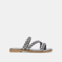 IMAN SANDALS GRAPHITE METALLIC STELLA