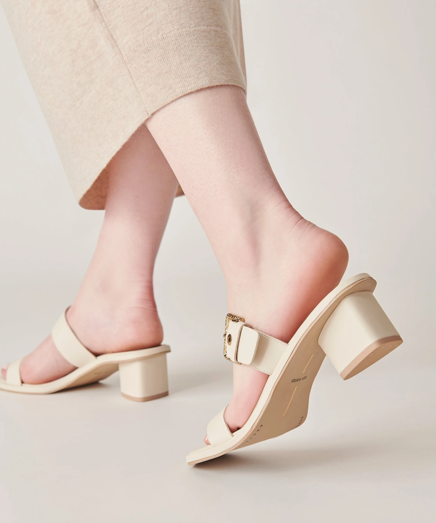RIVA SANDALS IVORY LEATHER - Image 6
