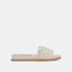GRAZIE PEARL SANDALS VANILLA RAFFIA