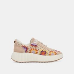 DOLEN CROCHET SNEAKERS PURPLE FLORAL CROCHET