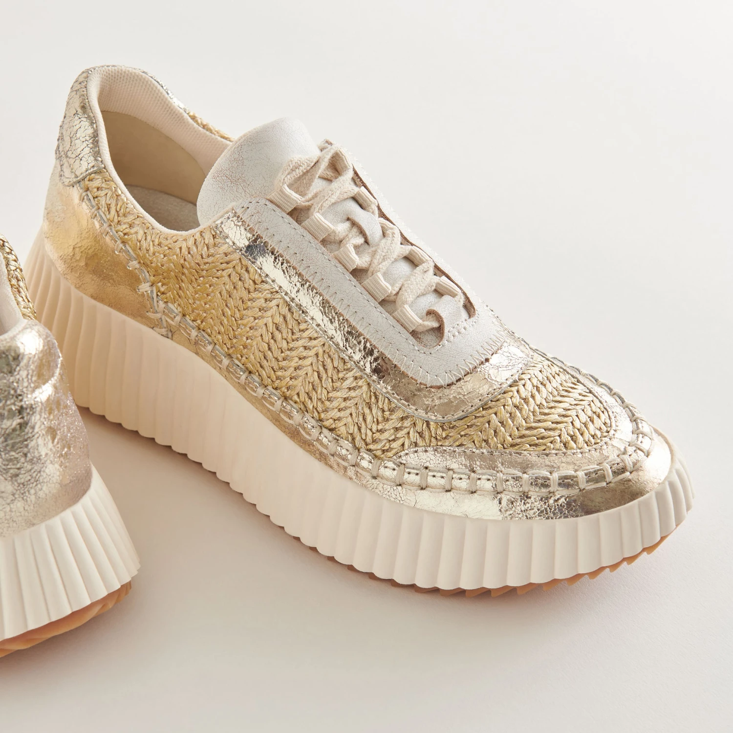 Dolce Vita DOLEN SNEAKERS GOLD KNIT - Image 5
