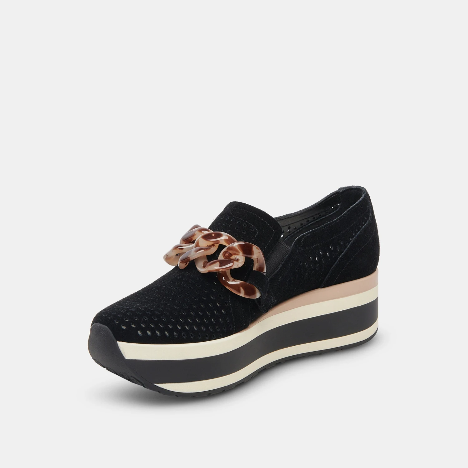 Dolce Vita JHENEE PERFORATED SNEAKERS ONYX SUEDE - Image 4