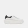 Dolce Vita WYETT SNEAKERS WHITE BLACK LEATHER
