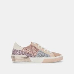 ZINA PATCH SNEAKERS ROSE GOLD MULTI GLITTER