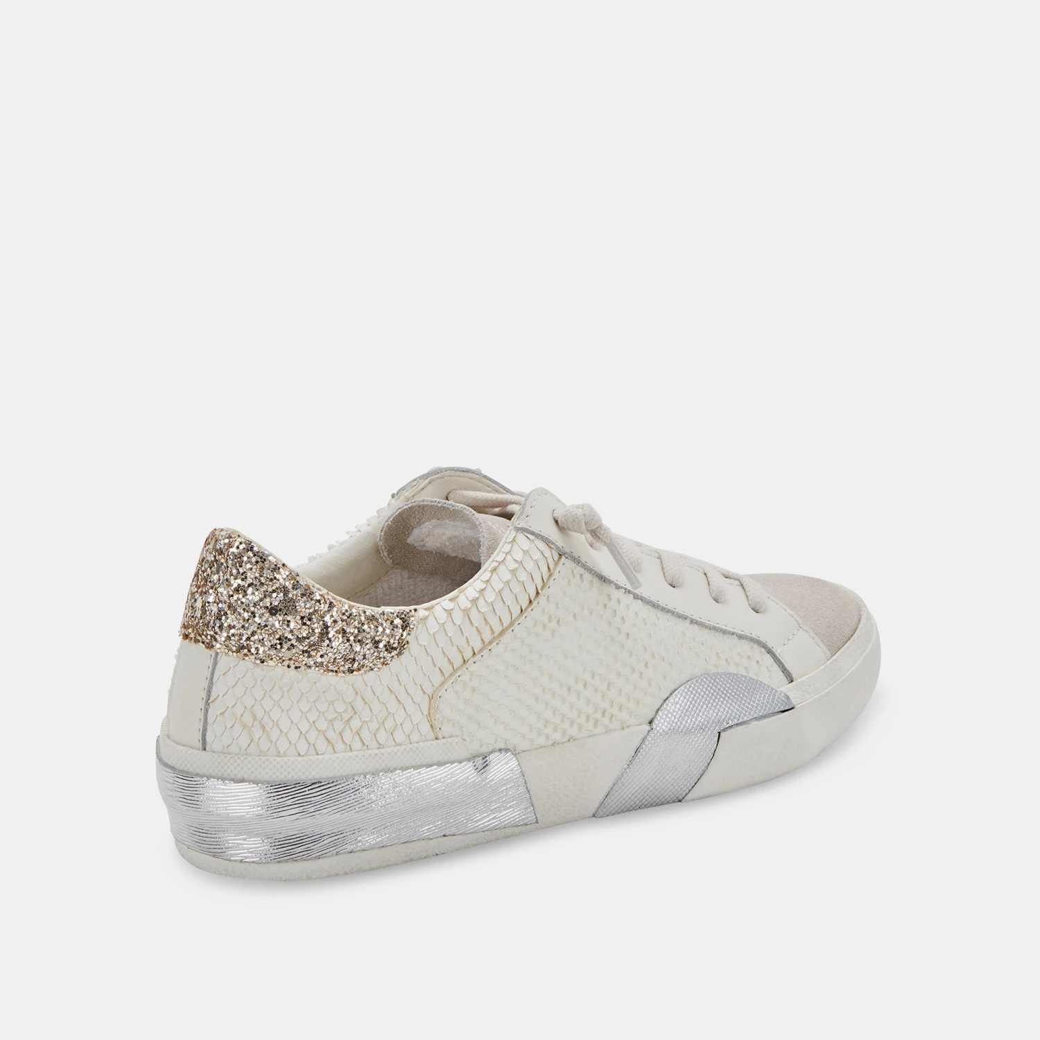 ZINA SNEAKERS OFF WHITE EMBOSSED LEATHER - Image 3