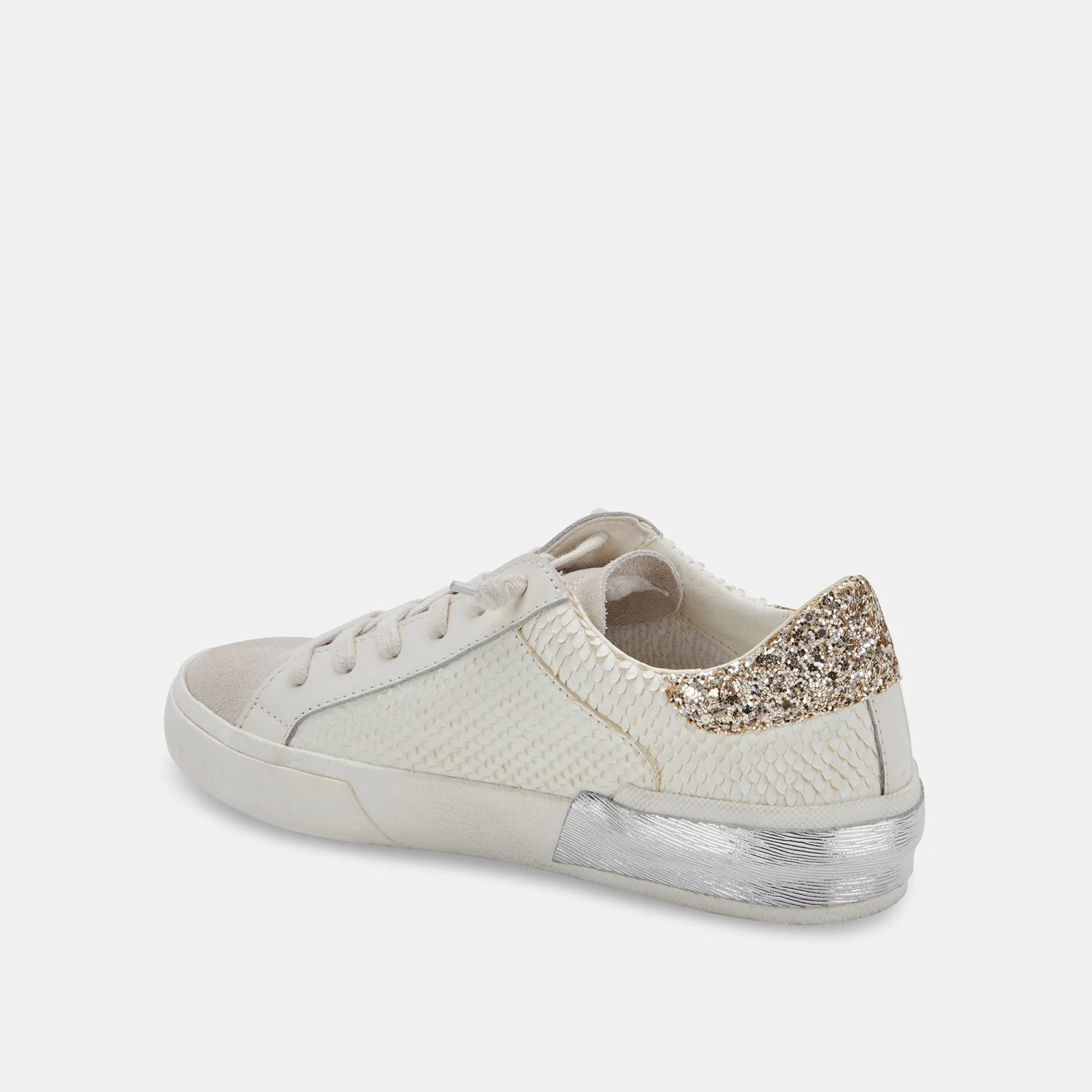 ZINA SNEAKERS OFF WHITE EMBOSSED LEATHER - Image 5