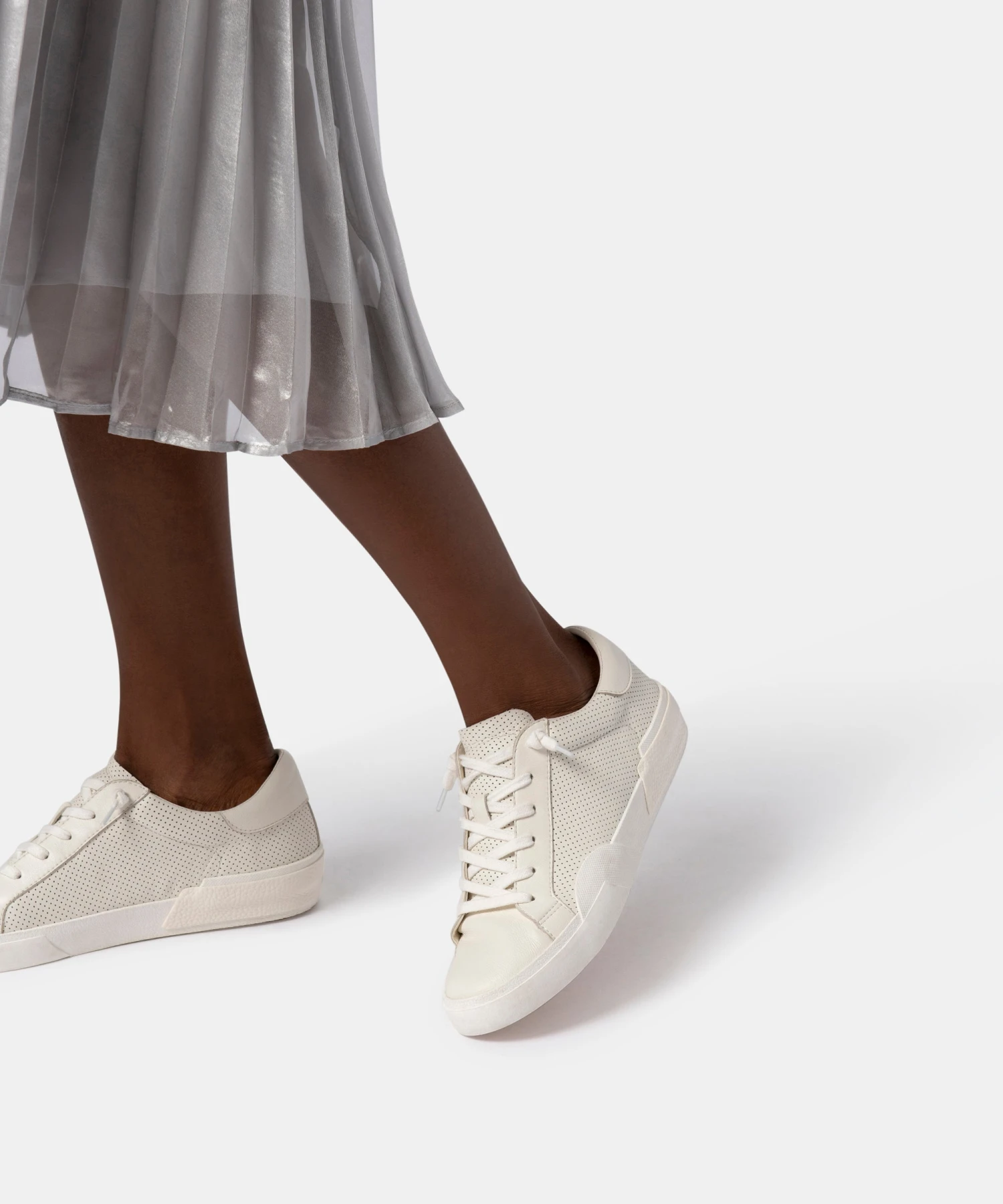 ZINA SNEAKERS WHITE PERFORATED LEATHER - Image 4