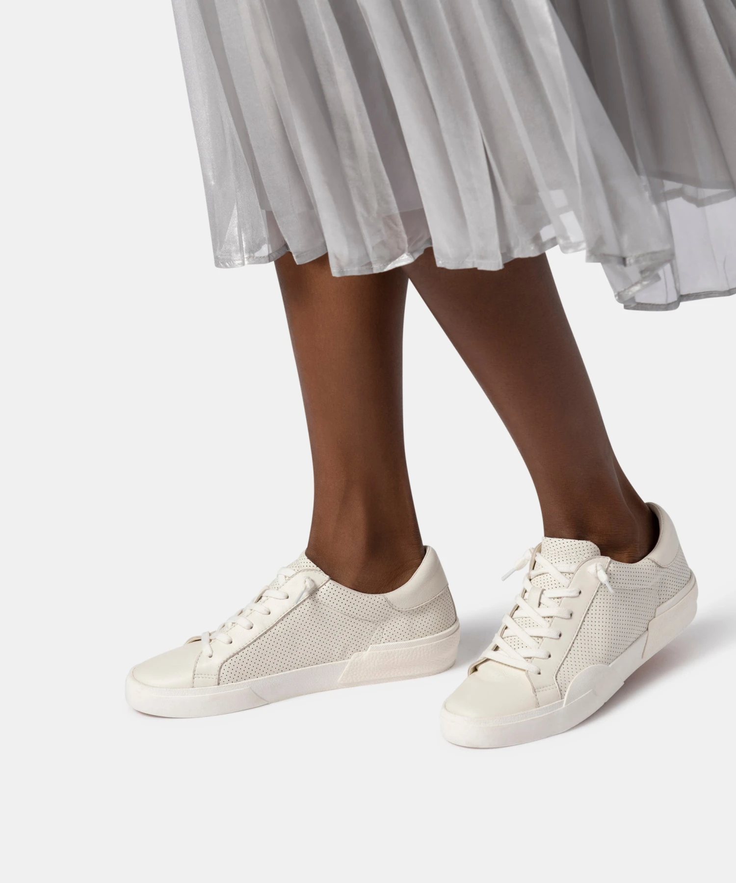 ZINA SNEAKERS WHITE PERFORATED LEATHER - Image 2