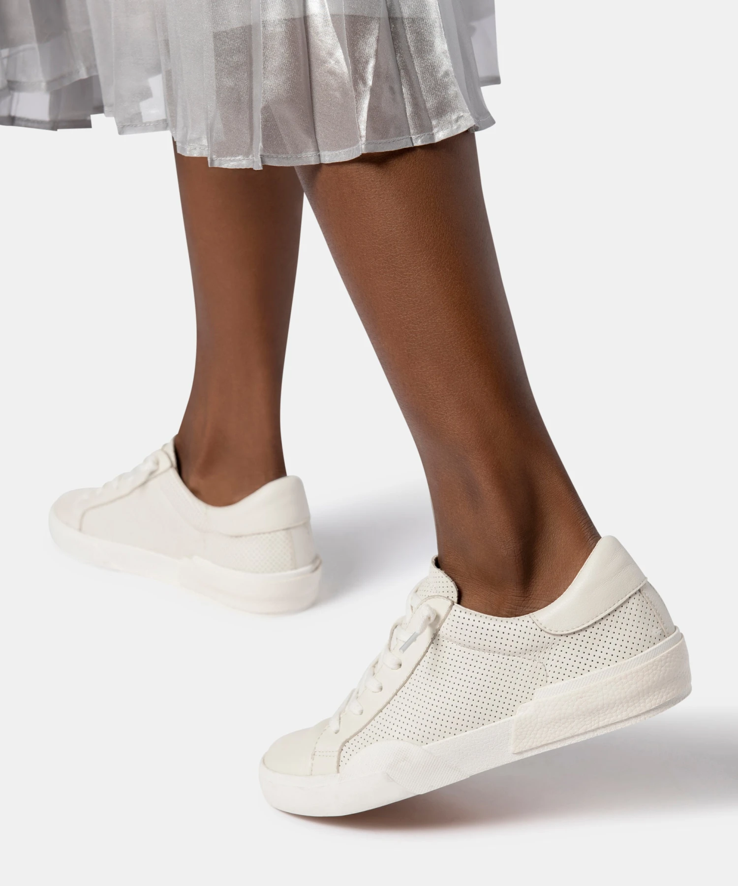 ZINA SNEAKERS WHITE PERFORATED LEATHER - Image 6