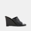 Dolce Vita GILDED WEDGES BLACK LEATHER