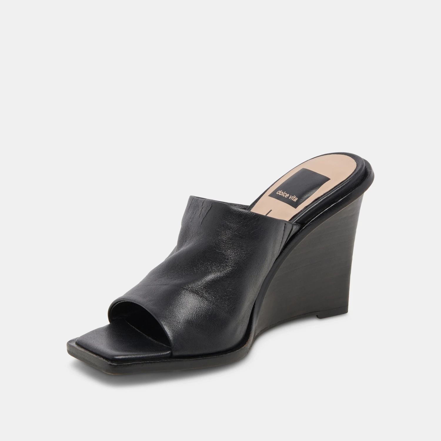 Dolce Vita GILDED WEDGES BLACK LEATHER - Image 4