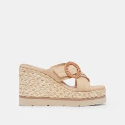 LUIZ WEDGES LT NATURAL RAFFIA