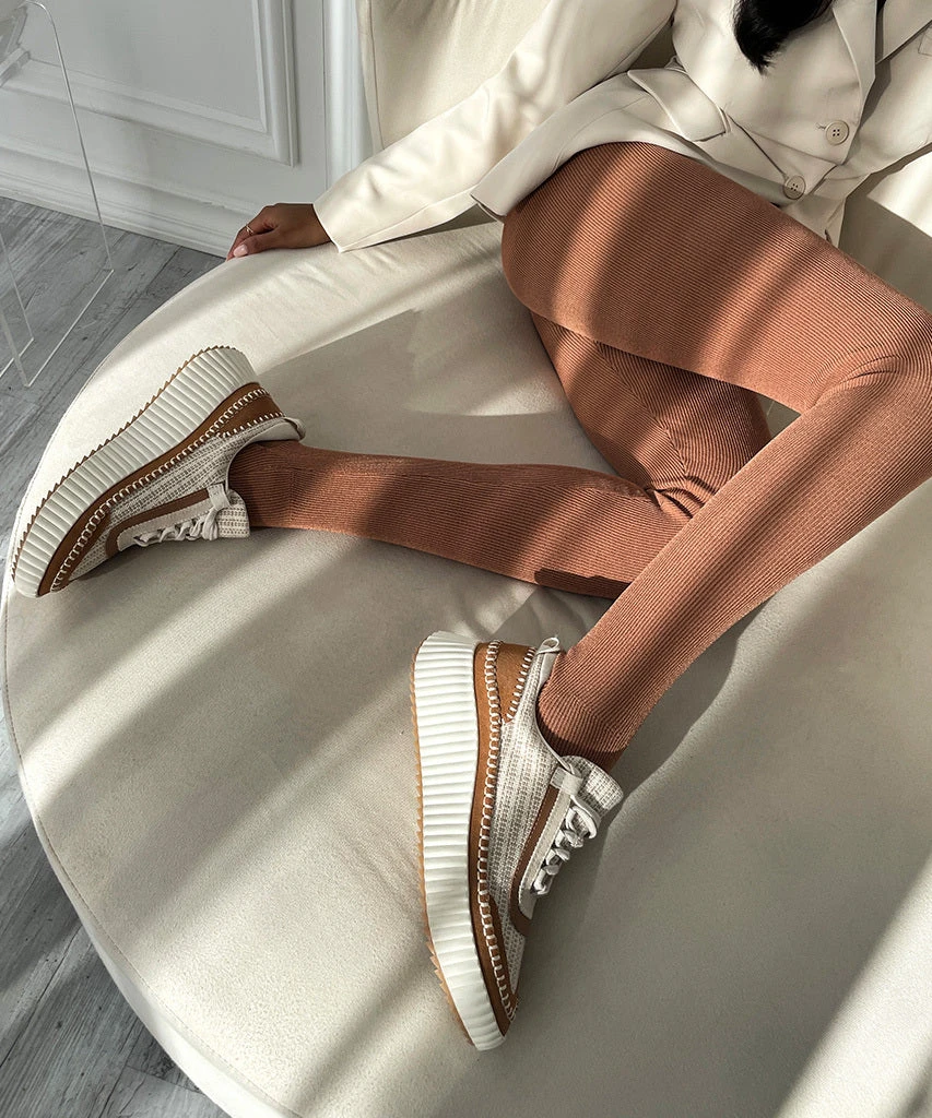 DOLEN SNEAKERS BROWN MULTI WOVEN - Image 4