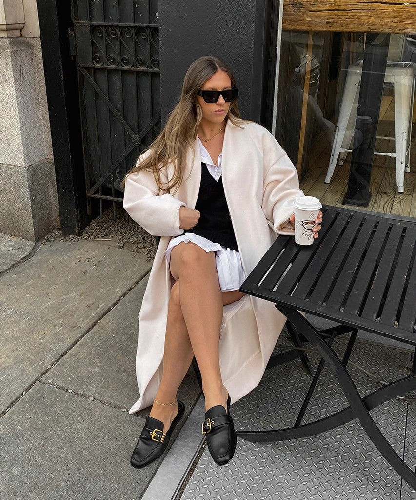 SANTEL FLATS BLACK LEATHER - Image 2